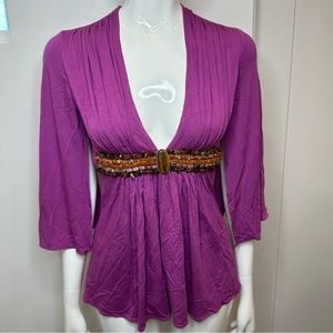 Sky Bead embellished Top